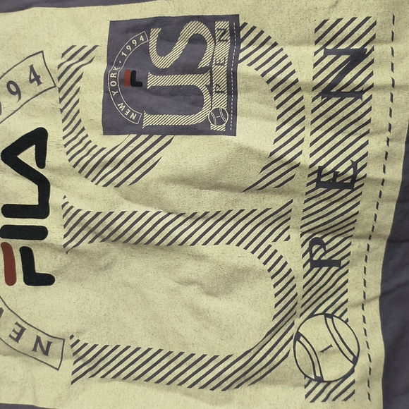 Fila 1994 Us Open Graphic T-Shirt in Gray and Purple Medium - Picture 1 of 3